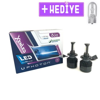Photon Duo H7 Fanlı Şimşek Etki Led Xenon Oto Far Ampulü Garantili