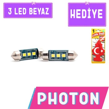 Photon 7008 Sofit 3 Led Tavan Ampulü C5w 36 mm Oto Aydınlatma Photon 7008 Sofit 3 Led Tavan Ampulü C5w 36 mm Oto Aydınlatma