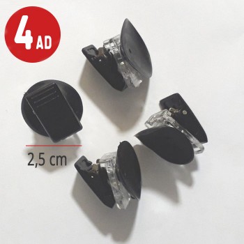 Oto Araç İçi Cam Vantuzu, Öpücük, Notluk Üstü Mandallı 4 Adet